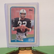 Topps 1988 Marcus Allen #328 Los Angeles Raiders Base Set Football Trading Card