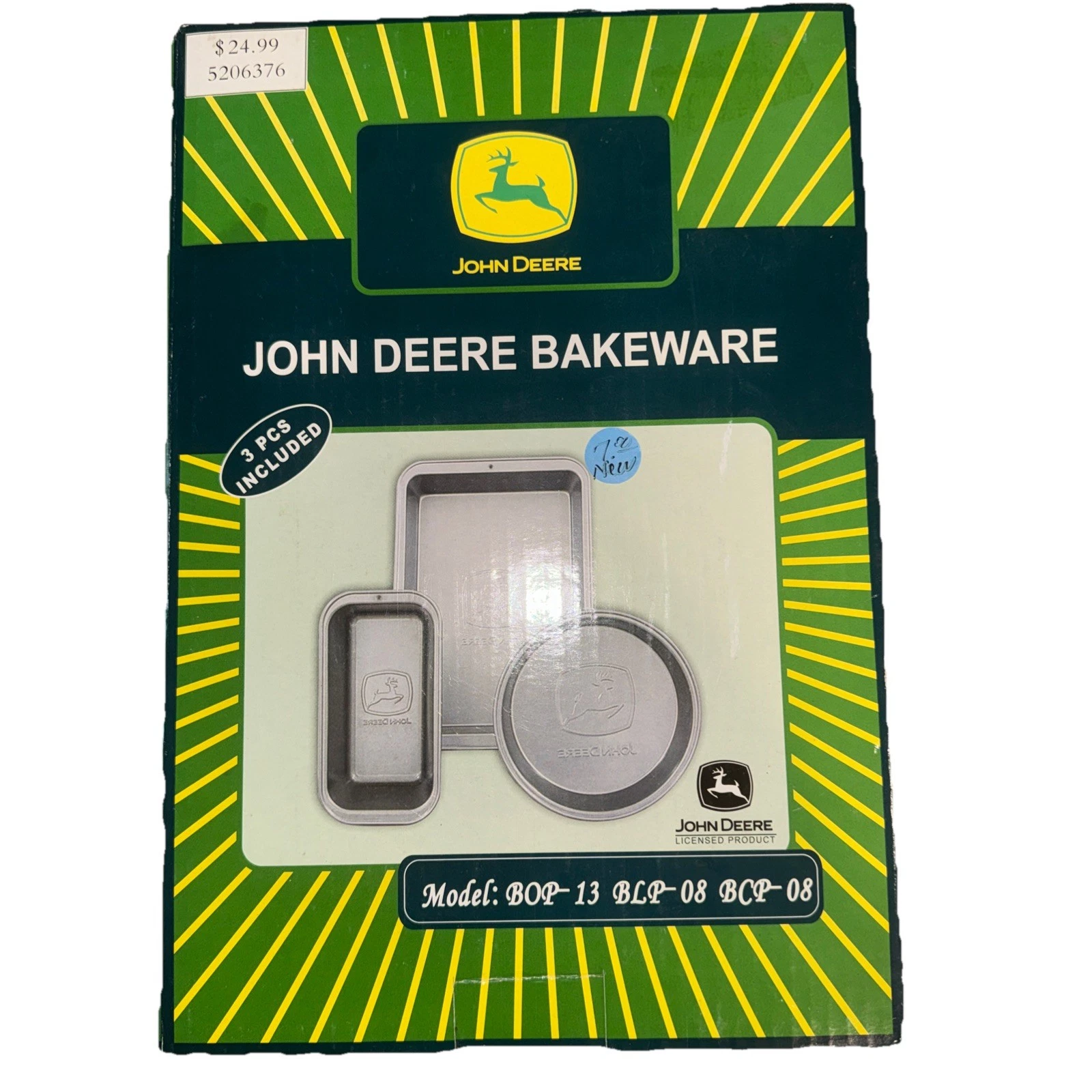 Vintage JOHN DEERE Bakeware Set Non-Stick John Deere Logo NOS