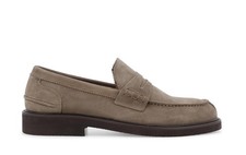 Melluso Mocassino classico in camoscio color fango u0890q