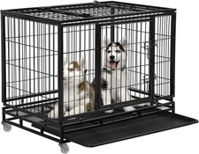 PayLessHere Heavy Duty 36in Dog Crate Cage Kennel Large Dog Playpen Indoor Outdo