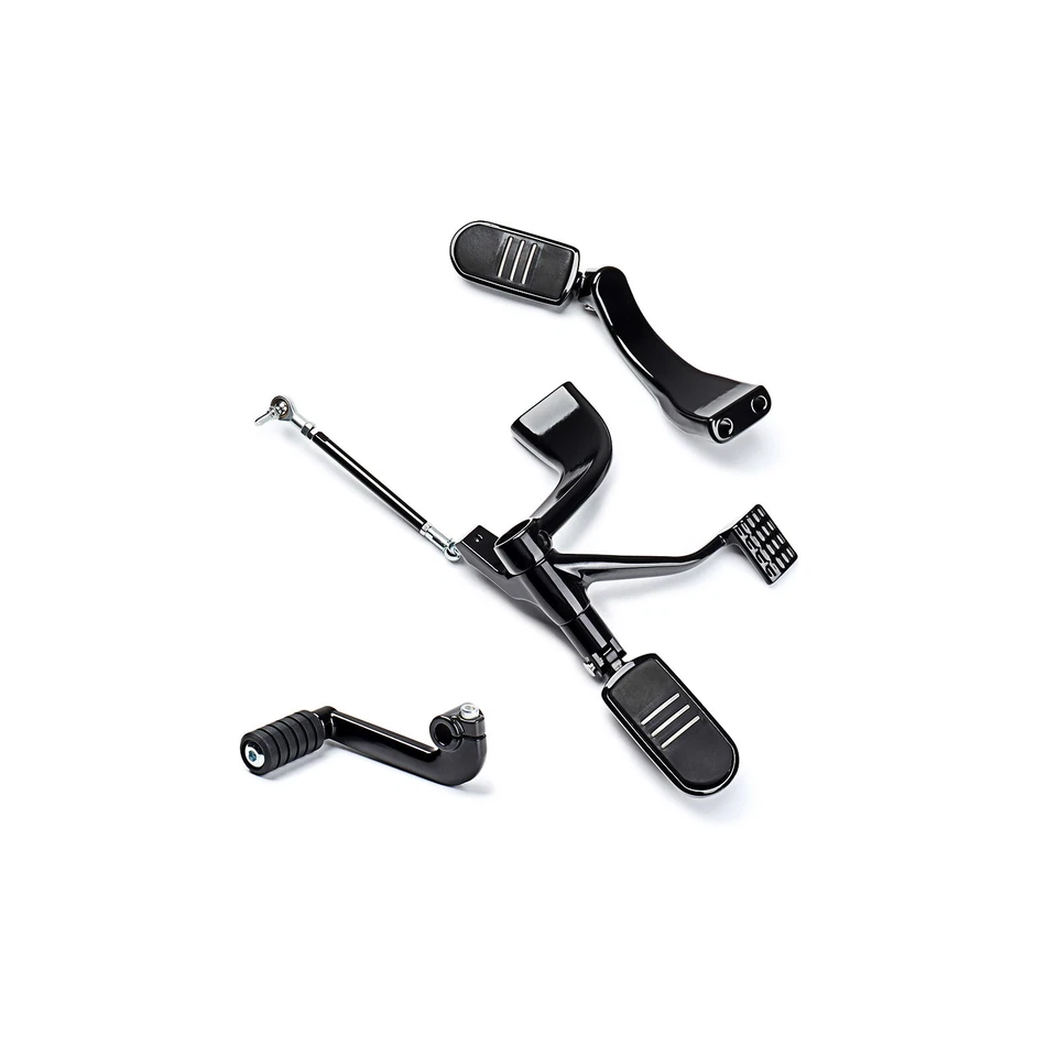 Black Mid Controls Shift Lever Foot Peg Kit for 04-13 Harley Sportster 883 1200 Foto 3 de 4