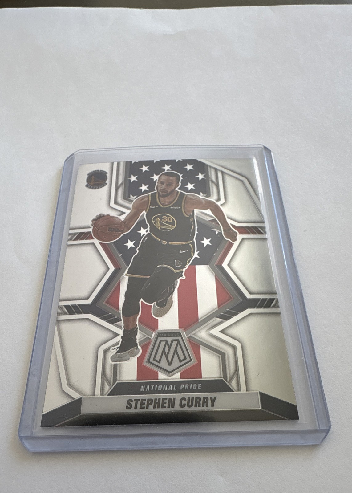 2021-22 Panini Mosaic - National Pride Stephen Curry #247 Silver Prizm