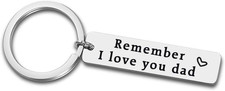 Father's Day Gifts from Daughter Son - Remember I Love You Dad Jewelry Keychain,