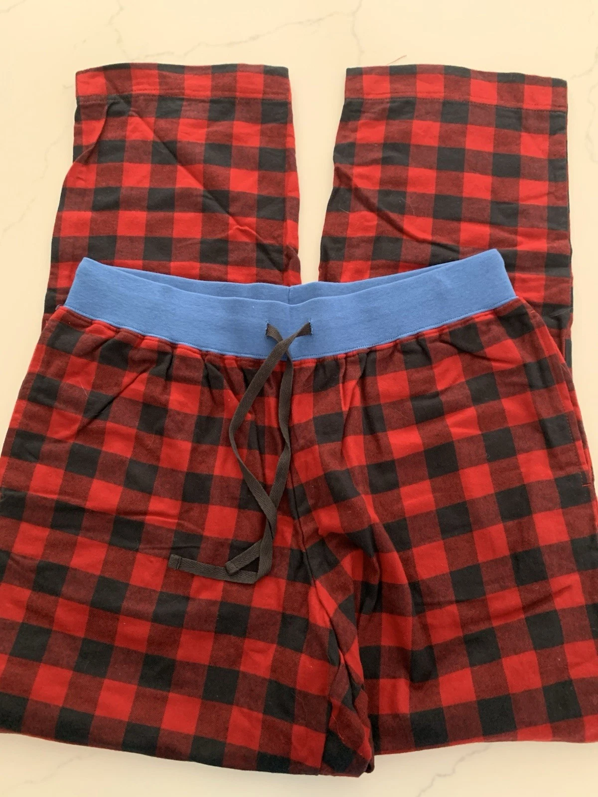 L.L.Bean Medium Super-Soft Cotton Shrink-Free Camp Pajama Pants Red Plaid New