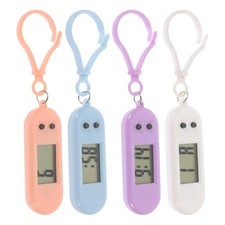 4 Pcs Keychain Pocket Watch - Mini Key Ring Digital Watch for Children Kids