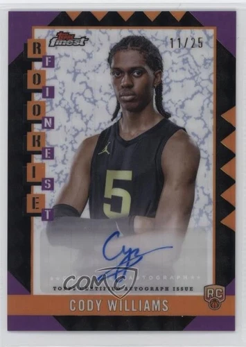 2024 Topps Finest Basketball Black Refractor Cody Williams #RFA-CW