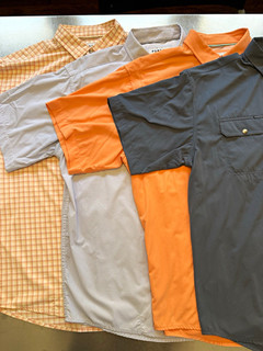 PONCHO Men’s L Regular Fit Short Sleeve Plaid & Solid Button Up Shirts Lot of 4