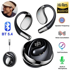 Open Ear Wireless Earphones TWS Bluetooth 5.4 Earbuds Noise Cancellation Headset