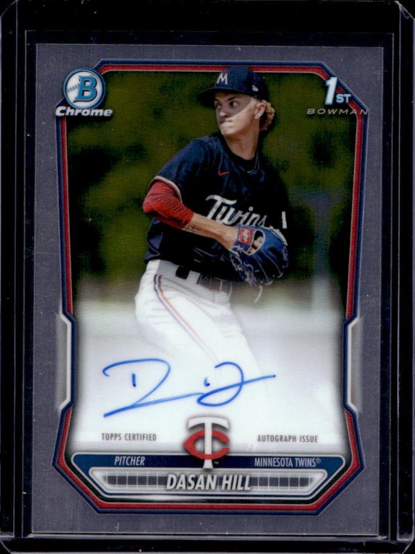 2026 Bowman Dasan Hill Chrome Auto Autograph 1st Prospect #CPA-DH Twins