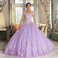 Fashin Flower QuinceaneraDress for Women Appliques Off the Shoulder Vestido de15