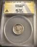 1926-D MERCURY 10 CENTS** ANACS AU-50 DETAILS ** (7430)