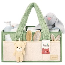 Diaper Caddy Organizer with 13 Pockets  Removable Dividers - Portable Baby S...