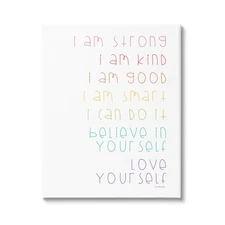 Stupell Industries Love Yourself Phrase Canvas Wall Art