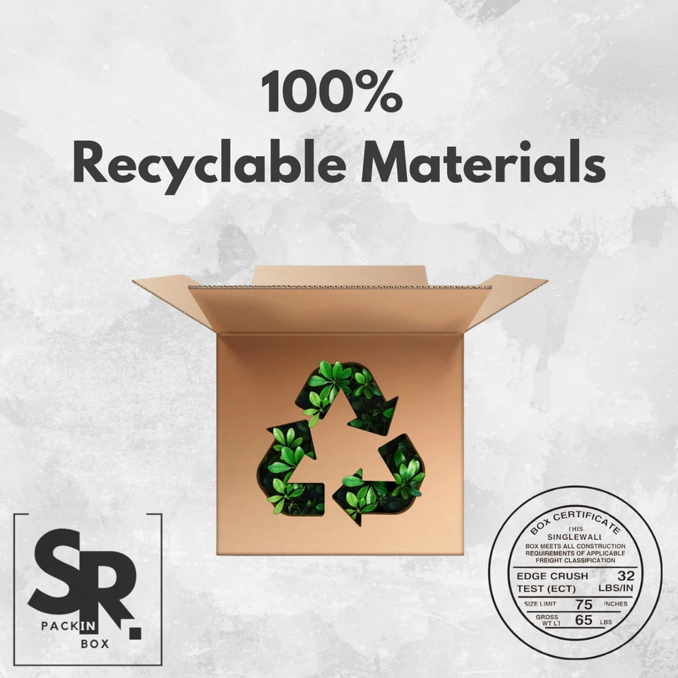 SR Shipping Boxes – Small 12"L x 10"W x 8"H (25-Pack) Durable Corrugated Boxes - Image 3 of 4