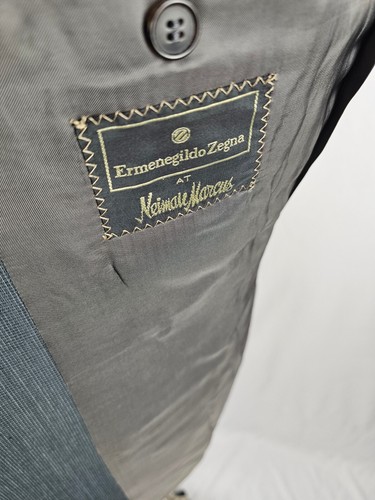 Ermenegildo Zegna Herren Blazer Sakko grau kariert Wolle 38 S - Bild 7 von 8