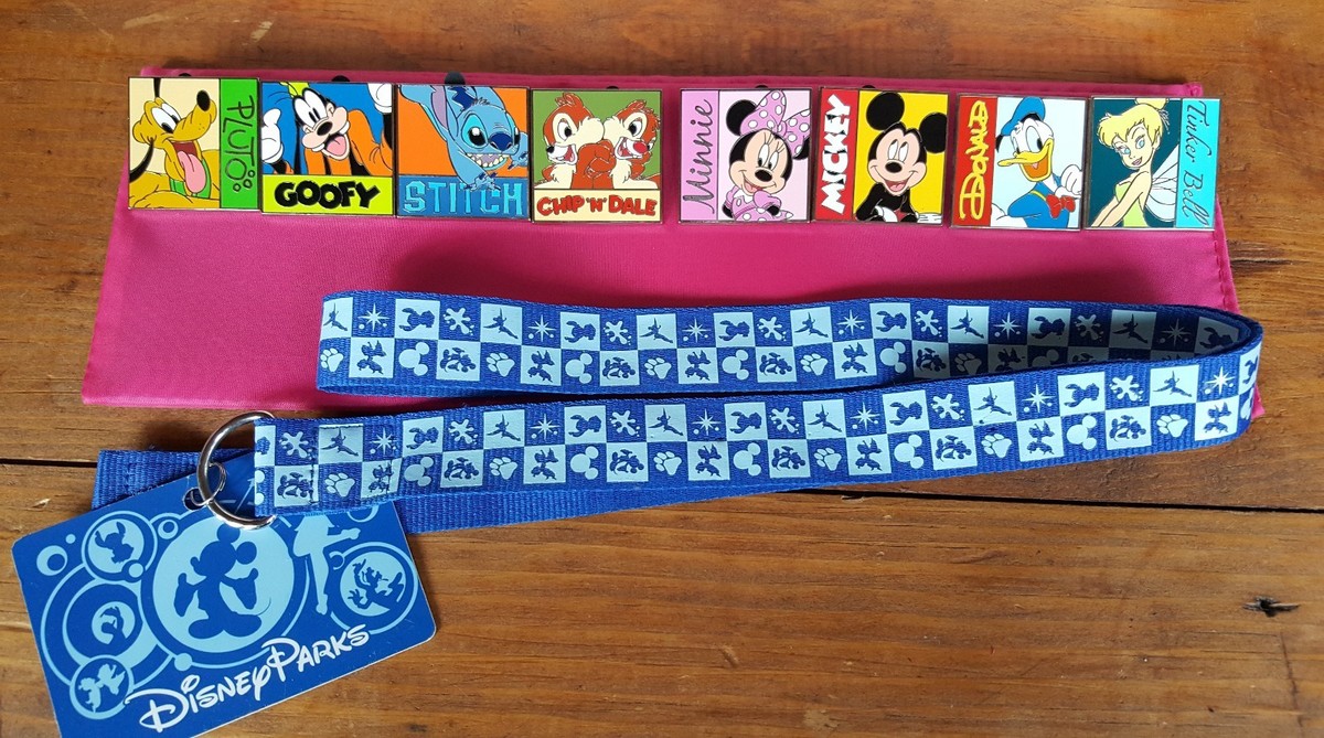 Disney Parks 8 Collectible Trading Pins & Lanyard Set - 2012 | eBay