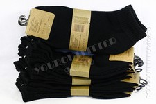 9-11, 10-13 Soft Casual Cotton Spandex Ankle Black Comfort Socks 3, 6 12 Pairs