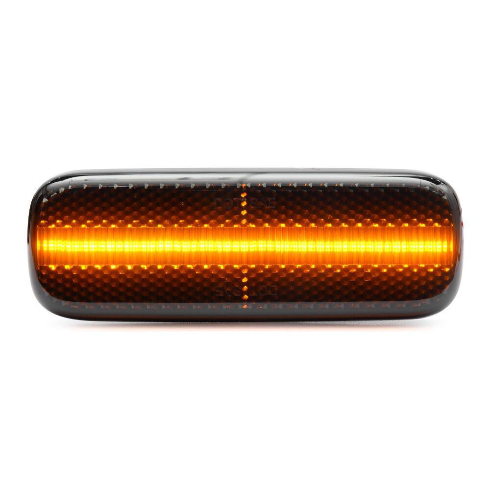 4Pcs Amber/Red LED Side Marker Lights For Nissan 240SX S13 1989-1994 - Clear Lens Direct Replacement