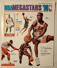 NBA MEGASTARS '98 BOOK - SHAQ, HAKEEM, GARY PAYTON, GRANT HILL COVER - LAKERS
