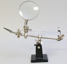 Helping Hands WORK STAND SOLDER Station W/ Magnifying Lens