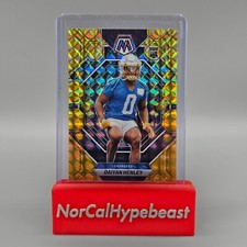 2023 Panini Mosaic Football Daiyan Henley RC #304 Reactive Yellow Prizm Rookie