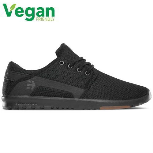 Etnies Scout Mens Vegan Black Gum Lace Up Skate Shoes Trainers