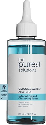 The purest sol Exfoliating and Clarifying Toner (Glycolic Acid 5% AHA + BHA) 