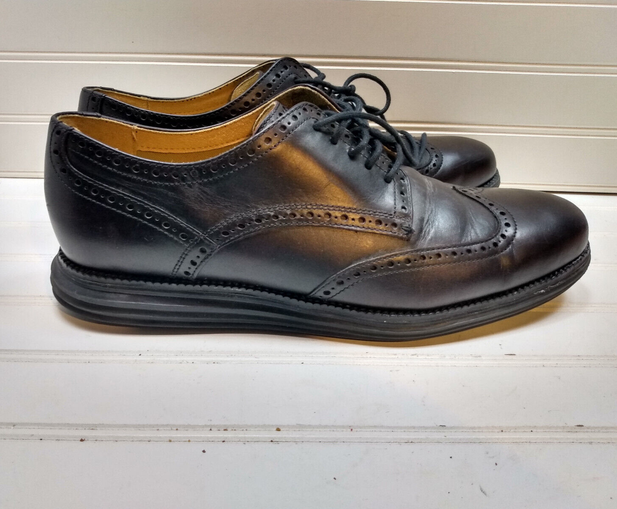 Cole Haan Mens Wingtip Suede Lace Up Shoes 11.5M Cole Haan Original Grand OS Brown Leather Wingtip Oxford  main image 3