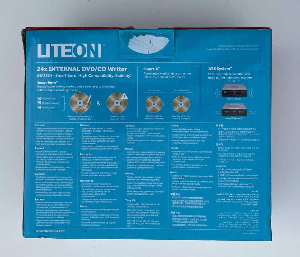 Lite-On Internal ATAPI Dual Layer 24x DVD+RW Drive iHAS324-17 New Open Box - Image 4 of 4