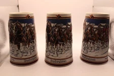 Anheuser Busch Budweiser 1989 Collector's Series stein Clydesdale Beer Mug Lot 3