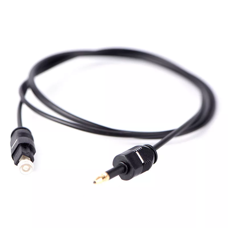 Black Audio Cable Toslink Plug To Mini-Toslink Optical 3.5mm Jack 1m In hz