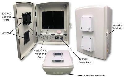 Vented Enclosure Box - 14x12x4 Outdoor Weatherproof Waterproof Outside Nema WiFi