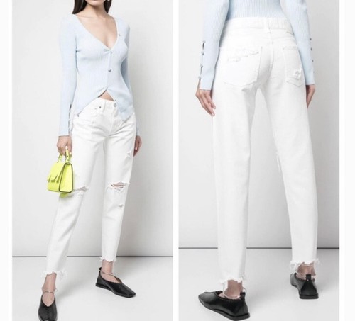 Moussy Vintage Deming Tapered White 