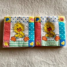 2 Packs Vintage NOS Little Suzy's Zoo Baby Shower Paper Beverage Napkins