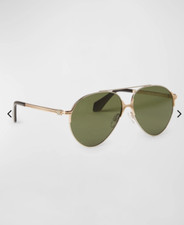 NEW Palm Angels PERI060S24MET0017655 Elkton Gold Sunglasses