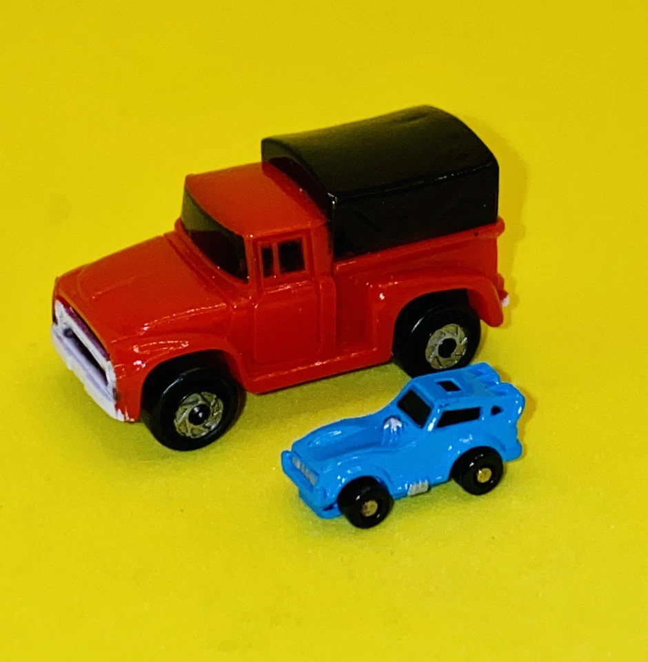 Vintage Micro Machines Ford '56 Pickup Insiders w/Blue Funny Car Galoob 1989 - Image 3 of 4