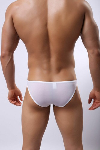 VARIOUS Men's Slinky Smooth Stretch Semi-Transparent Spandex Brief Hot Underwear - Picture 12 of 16