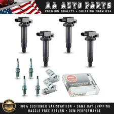 4 Ignition Coils & 4 NGK Spark Plugs for Toyota Prius 2001-2004 1.5L l4 UF316