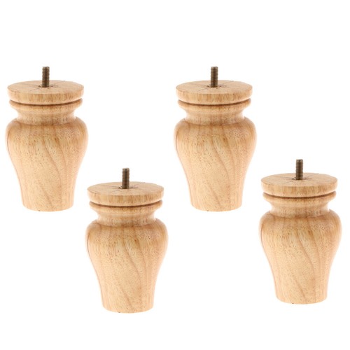 4 Stück Holz Sofafüße Möbelfüße Schrankfüße Füße Sofa Couch Stuhl Bett Schrank - Bild 2 von 12