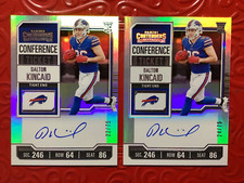 DALTON KINCAID  2023  2 CARD LOT !! Contenders #75 Conference AUTO Ticket /75 !!