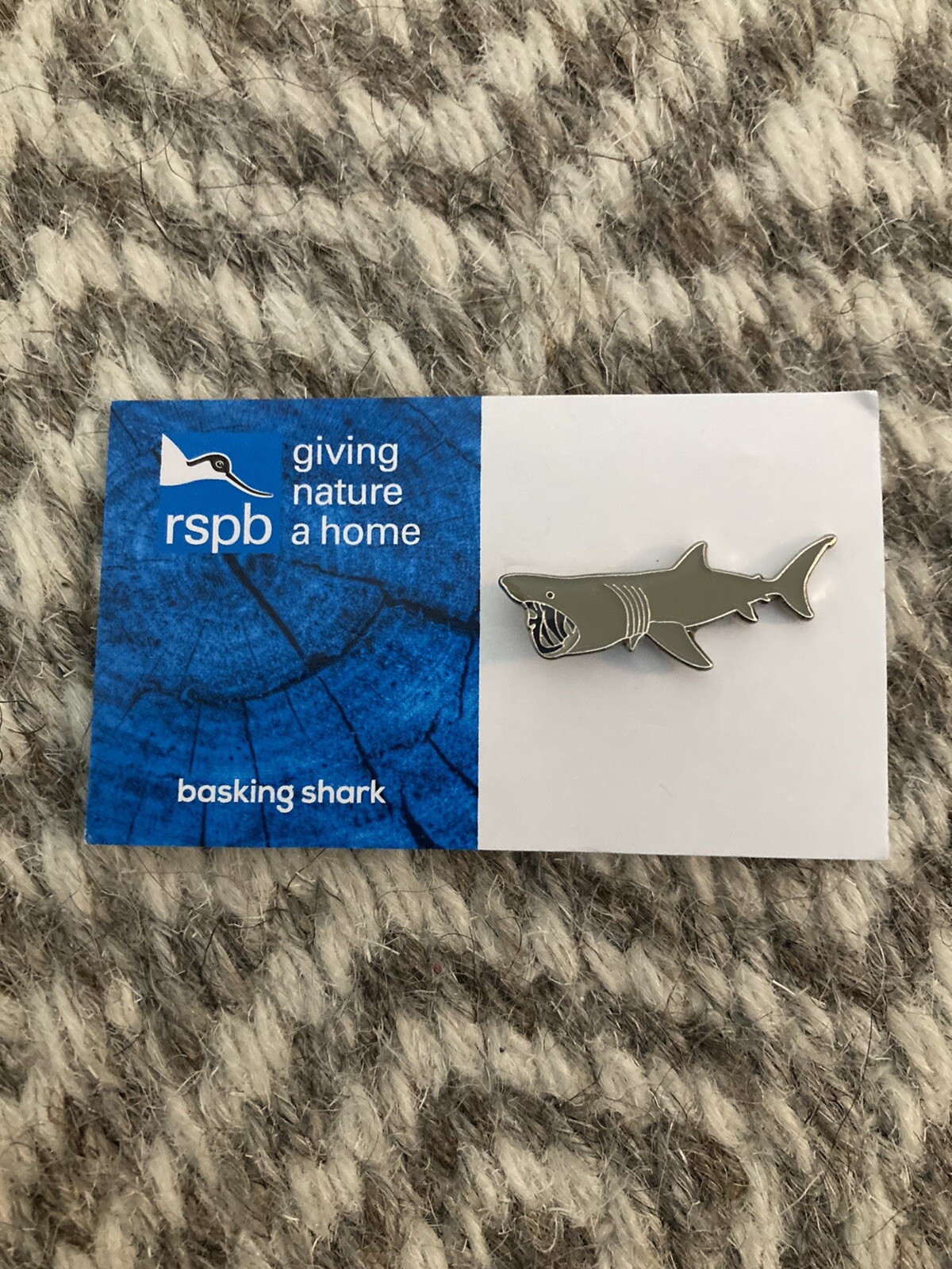 rspb pin badge Basking Shark eBay