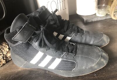 Adidas HVC Black White Wrestling Shoes Sneakers AQ3325 Men display picture 1