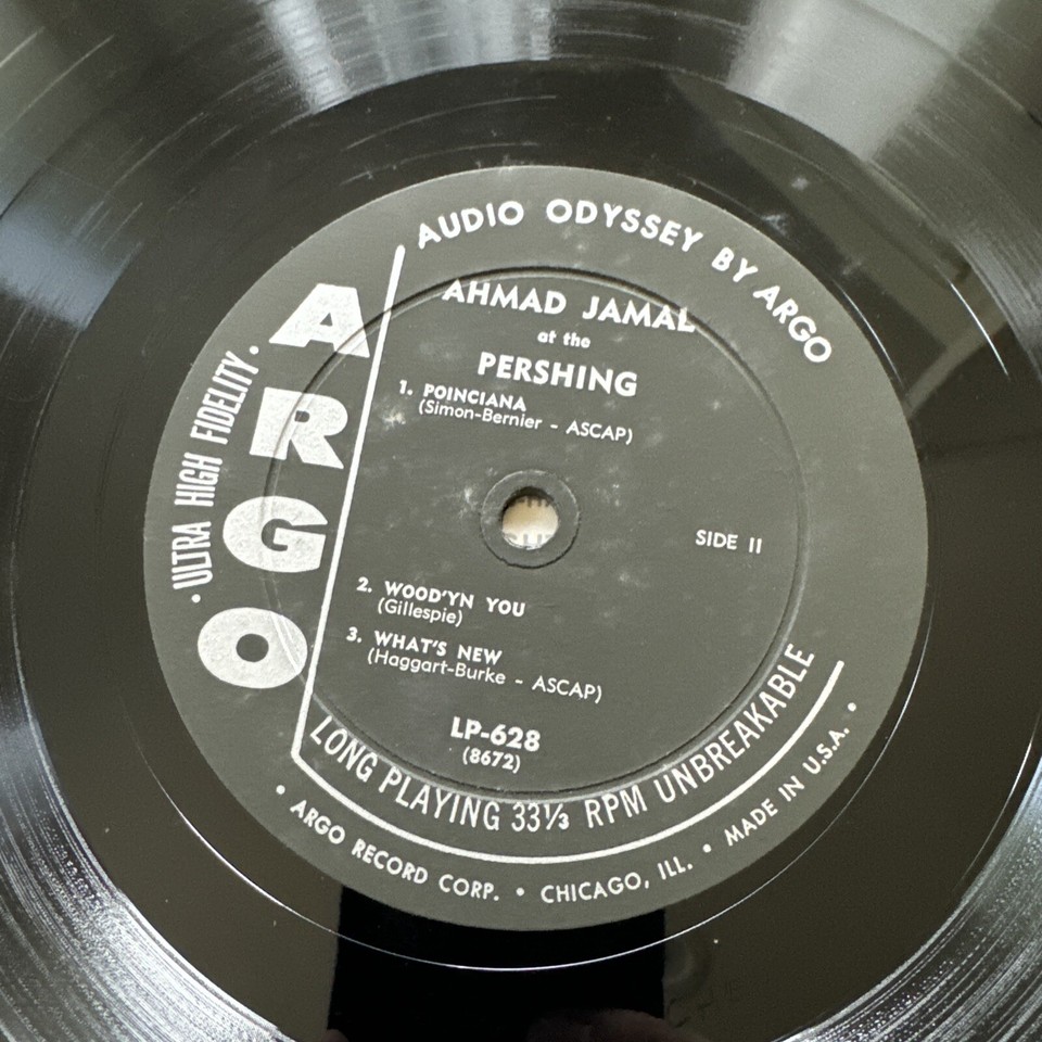 AHMAD JAMAL TRIO AHMAD JAMAL AT THE PERSHING1958 JAZZ 12" LP, ARGO LP
