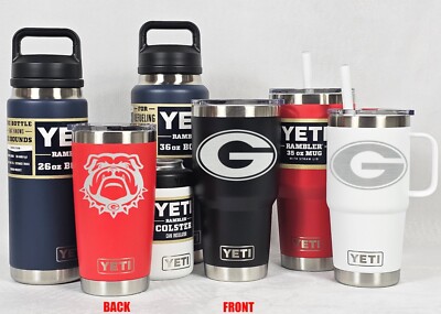 Stainless Steel Georgia Yeti Tumbler Georgia Bulldogs, UGA, YETI