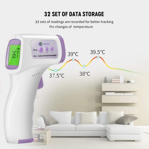 Digital Infrared Forehead Thermometer Room Non-Contact Temperature Gun For Adult - Picture 5 of 6