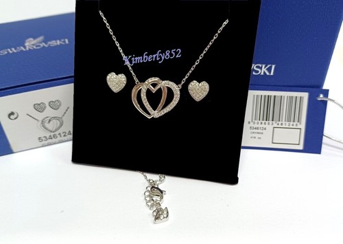 Swarovski Dear Entwined Heart Necklace/Earrings Set RHS Crystal NEW 5346124 - Picture 7 of 15