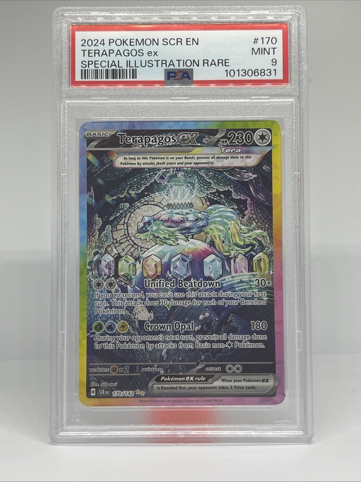 Terapagos ex 170/142 Sv07: Stellar Crown Holo Graded PSA 9. SIR