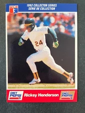 Rickey HENDERSON 1992 Diet Pepsi Collector's Edition #28 Oakland Athletics