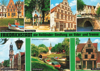 old postcard Friedrichstadt the Dutch settlement unused postcard me5297b