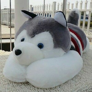 large stuffed husky